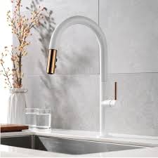 Black And Gold Kitchen Sink Tap 2019 Newly Arrived Pull Out Kitchen Faucet Rose Gold And White Sink Mixer Tap 360 Degree Rotation Kitch Gold Kitchen Faucet Kitchen Faucet Best Kitchen Faucets
