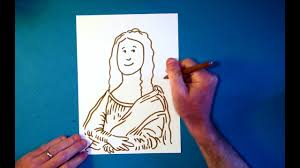 Print the template on drawing paper. How To Draw Mona Lisa For Kids Youtube