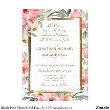 Get it as soon as thu, feb 11. Blush Pink Floral Gold Frame Bible Verse Wedding Invitation Zazzle Com Christian Wedding Invitations Wedding Invitation Verses Floral Wedding Invitations