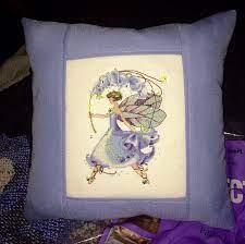 38 w x 38 h. Fo Nora Corbett Bluebell Cross Stitch Pattern On 32 Count Jobelan Fabric And Is About 6x4 Inches It Took About 3 Months Of Spare Time To Make And Came Out Nicely Even