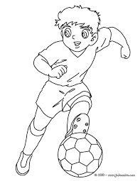 coloriage d un joueur de foot style manga et dessin anime parfait pour les enfants fans sport sports coloring pages color feuilles formes base