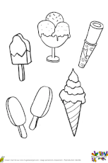 Coloriage delicieuse glace cornets simple boule. Coloriages Glaces Et Esquimaux