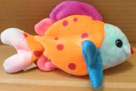 Amazon Com Ty Beanie Babies Lips The Fish Plush Toy Stuffed Animal Toys Games