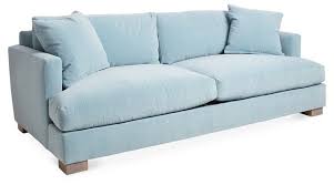 Hudson Sofa Light Blue Velvet Sofas Settees Living Room Furniture One Kings Lane Hudson Sofa Light Blue Sofa Light Blue Couches