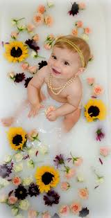 Run the warm water into the tub. Breastfeeding Milk Bath Photo Shoot Baby Milk Bath Baby Girl Photography Baby Photoshoot Girl