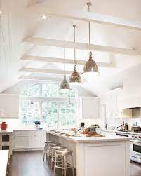 Everywhere we go, home always is the most place we miss. 11 Stunning Vaulted Ceilings Cococozy Vaulted Ceiling Kitchen Classic White Kitchen Kitchen Ceiling