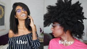 Black hair can, at times, be curly or wavy. Flat Iron Natural Kinky Hair Silky Straight Youtube