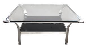 As styles comes and go, it adapts and keeps its position in the spatial configuration of. A Large Scaled And Shapely French 1970 S Steel Square Form Coffee Table With Clear Glass Top And Black Glass Lower Shelf Epoca Antiques 20th Century Furnishings San Francisco