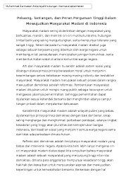 Selain itu, toleransi juga tercantum dalam kbbi, di mana maknanya adalah sikap atau sifat toleran, penyimpangan yang masih dapat diterima dalam kata toleransi sangat ditekankan sejak di bangku sekolah dasar bukan tanpa tujuan. Doc Peluang Tantangan Dan Peran Perguruan Tinggi Dalam Muhammad Ardiansyah Academia Edu