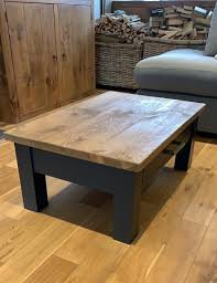Painted Coffee Table With Rustic Top Pine Coffee Table Coffee Table Furniture