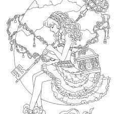 高橋加賀里 加賀里 kagari 大人の塗り絵 大人のぬり絵 コロリアージュ 鍵と錠 ドレス 女の子 鍵をかけたいのか錠をあけたいのか 自分次第 オリジナル グラフィックデザイン グラフィック 絵描キ処加賀里屋 加賀里屋 手描キ 手描キイラ colores fantasia