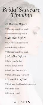 Pre Wedding Beauty Timeline How To Prepare Your Mind Skin Body Pre Wedding Beauty Wedding Beauty Timeline Wedding Beauty Routine