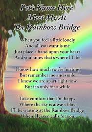 Free shipping on orders over $25 shipped by amazon. Lisa S Gifts Personalised Meet Me At The Rainbow Bridge Dog Cat Pet Memorial Graveside Funeral Poem Keepsake Card Includes Free Ground Stake F397 Buy Online In Portugal At Desertcart Pt Productid 176080757