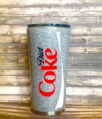 Diet Coke Glitter Yeti Glitter Tumbler Silver Glitter Yeti Tumbler Cups Diy Glitter Tumbler