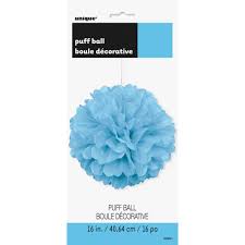 Tissue Paper Pom Pom Light Blue 16 In 1ct Walmart Com Walmart Com