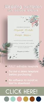 Pink Flowers Wedding Invitation Romantic Wedding Invitation Etsy Flower Wedding Invitation Wedding Invitations Romantic Wedding Invitations