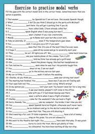 Modal Verbs Interactive And Downloadable Worksheet You Can Do The Exercises Online Or Download The Work Verb Worksheets Teaching English Grammar Learn English