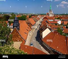 View over the old town of Mühlhausen, Thuringia, Germany Stock Photo - Alamy