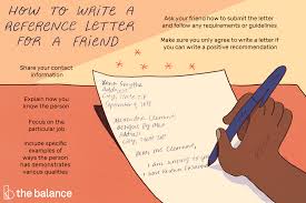 On the other hand, a student may apply for. How To Write A Reference Letter For A Friend