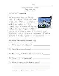 Reading Comprehension Worksheet My House Reading Comprehension Worksheets Reading Skills Worksheets Comprehension Worksheets