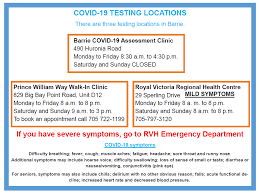 Covid 19 Testing Locations Barrie And Community Family Health Team