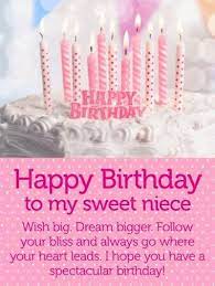 Happy birthday my sweet niece you can't spell niece without nice! 100 Inspirational Birthday Wishes For A Niece Of 2021