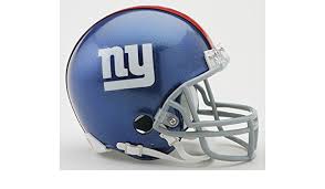 New york giants football features phil simms, harry carson, lawrence taylor, michael strahan, eli manning, odell beckham jr. Amazon Com New York Ny Giants Riddell Mini Football Helmet New In Riddell Box Sports Collectibles