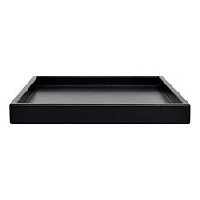Vasagle nesting table set of 2, round coffee table with steel frame, side end table for living room, bedroom, office, rustic brown and black ulet040b01 4.7 out of 5 stars 119 $79.99 $ 79. Amazon Com Black Coffee Table Ottoman Serving Tray Without Handles Low Profile Shallow Decorative Butler Server Medium To Extra Large Handmade