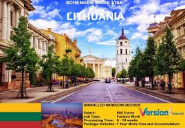 Schengen Work Visa In Lithuania International Passport Work Visa White Background Photo