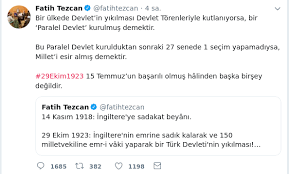 Fatih tezcan 10 temmuz p.tesi 21:00'de arnavutköy'de. Fatih Tezcan Dan Skandal Cumhuriyet Paylasimi