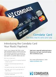 Upon activating the card, track the balance online, by telephone or via an app. Comdata Card The Easy Way To Carry Your Pay Introducing The Comdata Card Your Plastic Paycheck