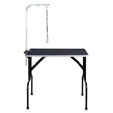Pet Edge Tp154 48 Foldable Portable Metal Dog Cat Pet Grooming Table With Adjustable Height Leash Arm Black Pet Grooming Dog Bathing Station Dog Grooming Salons