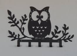 Metal Owl Key Holder Key Organizer Jewelry Holder Wall Decorative Owls Wall Art Kitchen Wall Hook Bedroom Decor Wall Owl Wall Decor Owl Decor Owl Wall Hanging