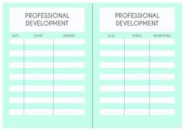 Teacher Planner Template Professional Development Log Pmi Chart