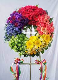 Maybe you would like to learn more about one of these? Rainbow Of Memories Wreath In Long Beach Ca A Beautiful California Florist