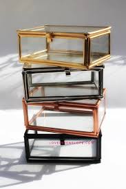 Boite Pour Alliances Metal Et Verre Esprit Boheme Vintage Etsy Glass Gifts Wedding Ring Box Metal