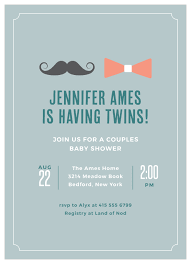 New mothers often need a myriad of supplies, such as diapers, baby clothes and blankets. Boy And Girl Twins Baby Shower Invitation By Basic Invite
