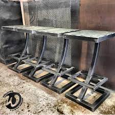 Pair Of Bar Stool Steel Industrial Design Custom Design High Chair Bar Furniture Pub Lounge Kitchen Welded Furniture Metal Furniture Bar Furniture