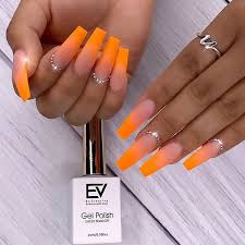 21 Neon Orange Nails And Ideas For Summer Stayglam In 2020 Orange Acrylic Nails Nails Design With Rhinestones Neon Orange Nails Coffin shaped nails (also known as ballerina nails) feature long length and squared tips.