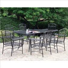 International Caravan Tropico 7 Piece Iron Patio Dining Wrought Iron Patio Set Iron Patio Furniture Metal Patio Furniture Wrought Iron Patio Furniture