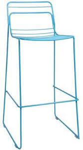 Designs can be elegant enough to fit in with luxury swimming pool, your typical patio or any outdoor area. Marley Metal Cage Outdoor Bar Stool 75cm In Blue Simply Bar Stools