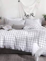 Black And White Duvet Cover Double Allover Grid Duvet Cover Bed Linens Luxury Luxury Bedding Bedding Sets