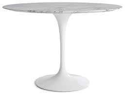 Beaumont round dining table with 48in marble top. Round Carrara Marble Dining Tulip Table 48 Midcentury Dining Tables By Afb Decor Houzz