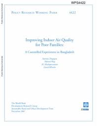 Some common indoor pollutants are Improving Indoor Air Quality For Poor Families A Controlled Experiment In Bangladesh