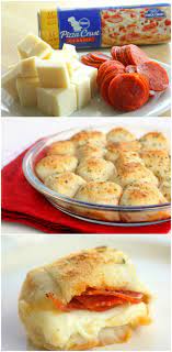 Stuffed Pizza Rolls Recipe Recipes Food Snacks