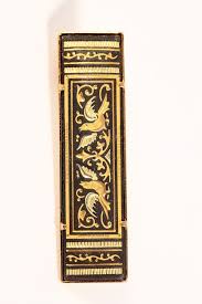 Black And Gold Jewelry From Spain Vintage Damascene Toledo Spanish Black Gold Tone Floral Bird Brooch Estate 1940s Bird Brooch Vintage Jewelry Antique Jewelry