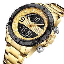 Naviforce men watch 9155 unboxing. Naviforce Watch Men Gold Digital Clock Watch Man Stainless Steel Dial Casual Mens Watches Buy At A Low Prices On Joom E Commerce Platform