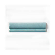 Ceramic wall tile equipe artisan moss green the size 6.5x20 cm. Equipe Artisan Aqua 5cm X 20cm Border Tile