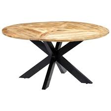 Poteau rond diamètre 14cm 3 lisses, 2 lisses, 1 lisse. Table Ronde De Salle A Manger En Bois Achat Vente Pas Cher