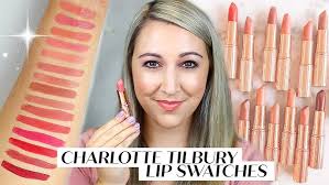 Charlotte Tilbury Lipstick Collection + Swatches